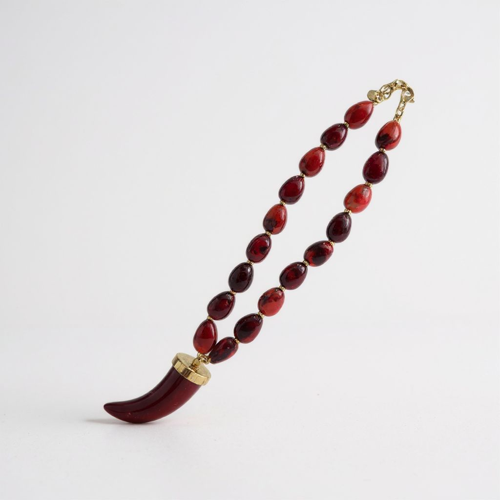 Collar cuerno Rojo