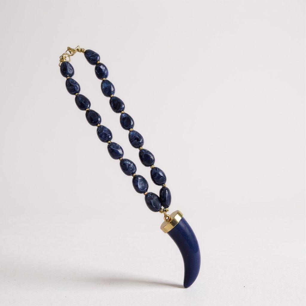 Collar cuerno Azul
