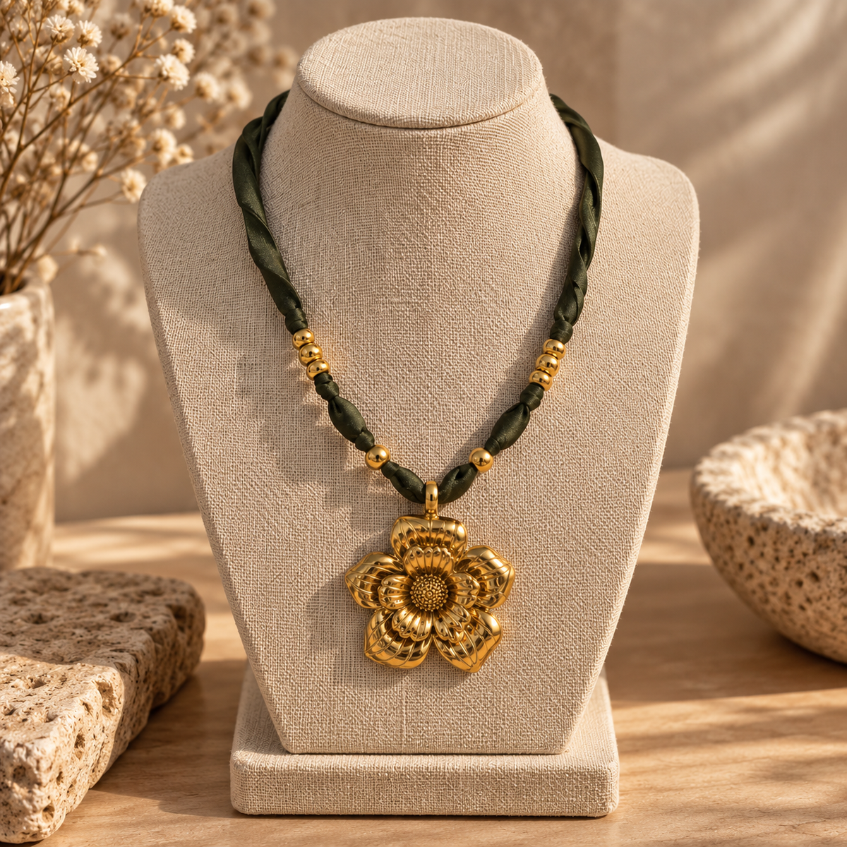 Collar Flor Verde