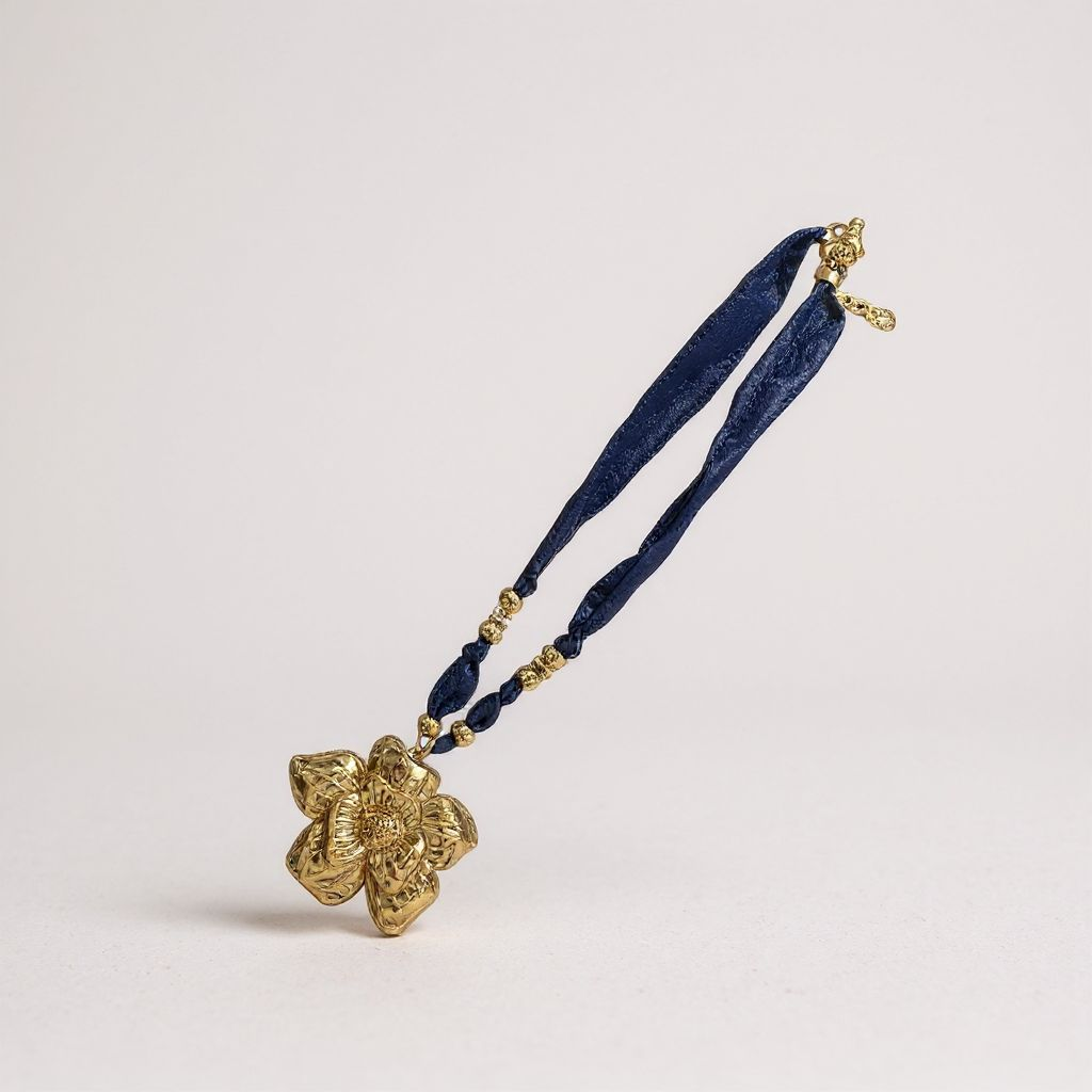 Collar flor Azul