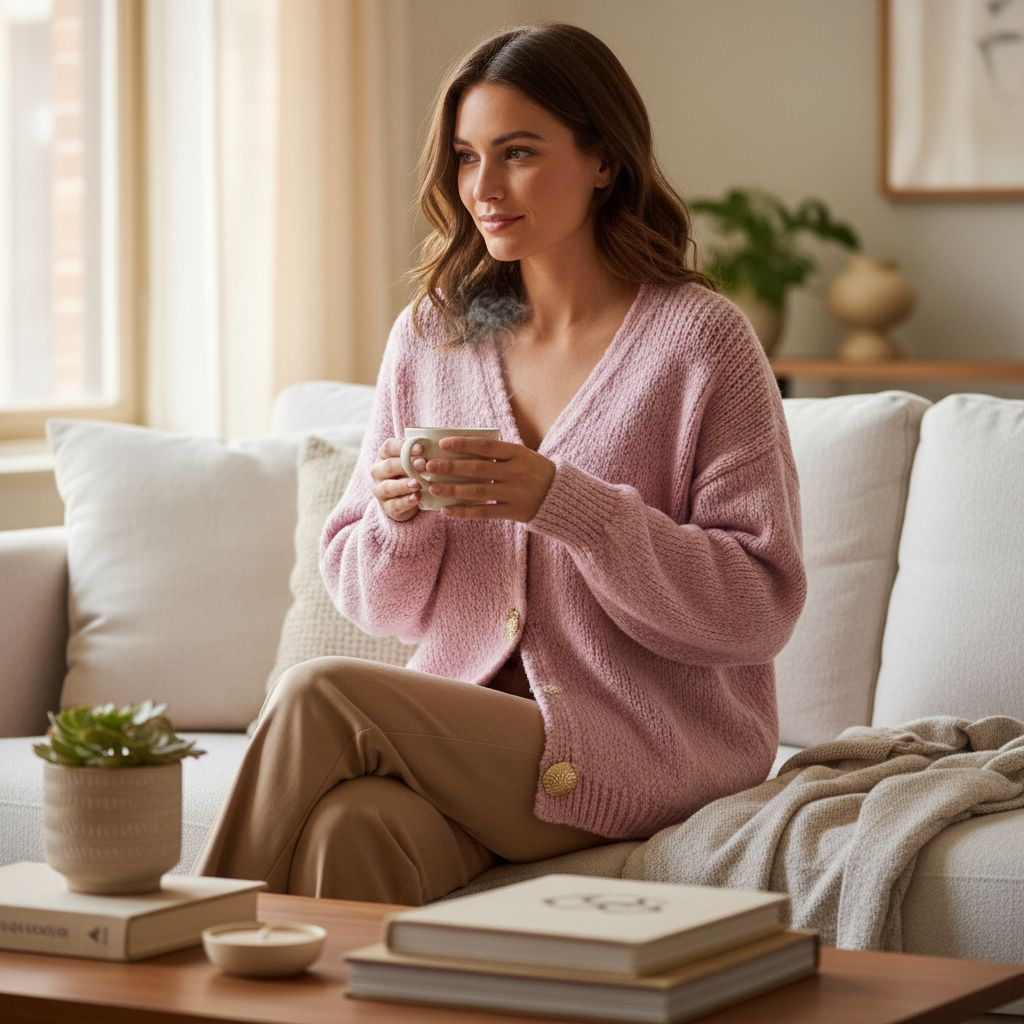 Cardigan Rosa