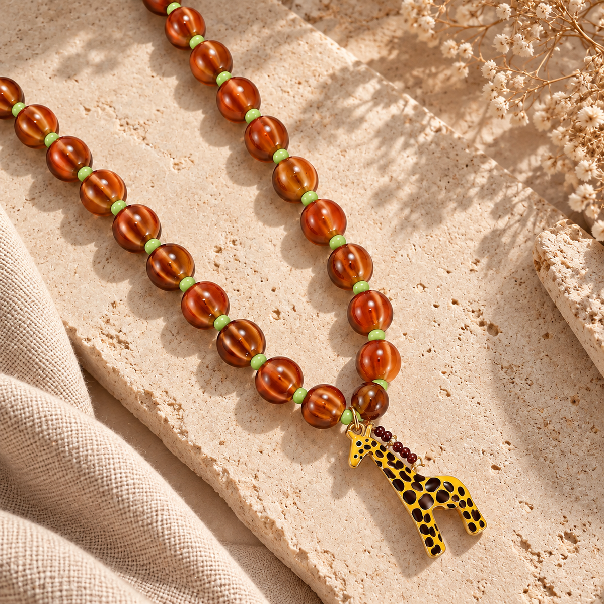 Collar cerámica jirafa