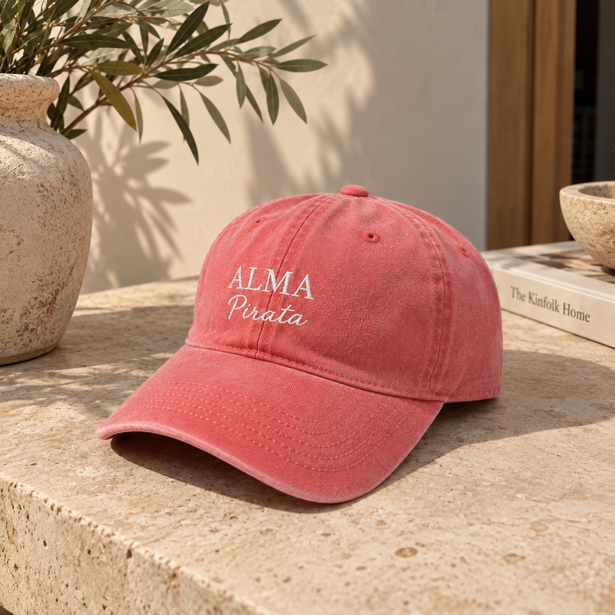 Gorra coral lavado