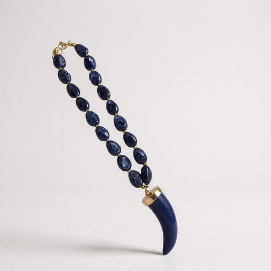 Collar cuerno Azul