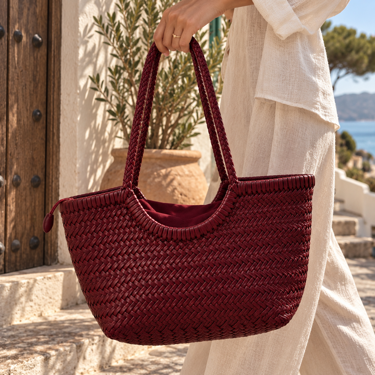Bolso Capri bourdeos ( mediano )
