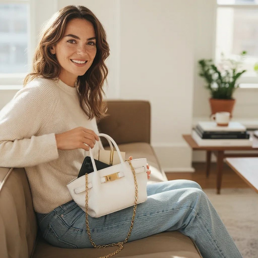 Bolso Milan blanco mini