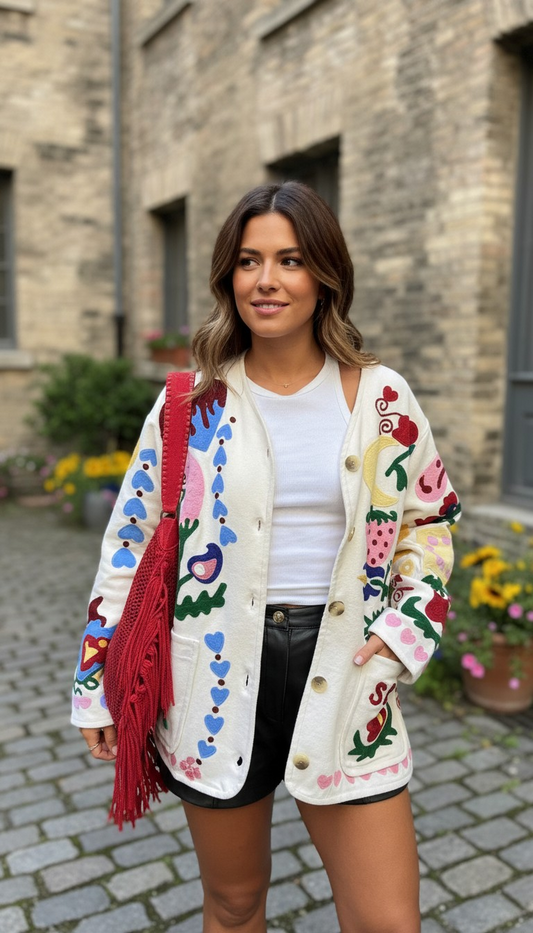 Cazadora bordada